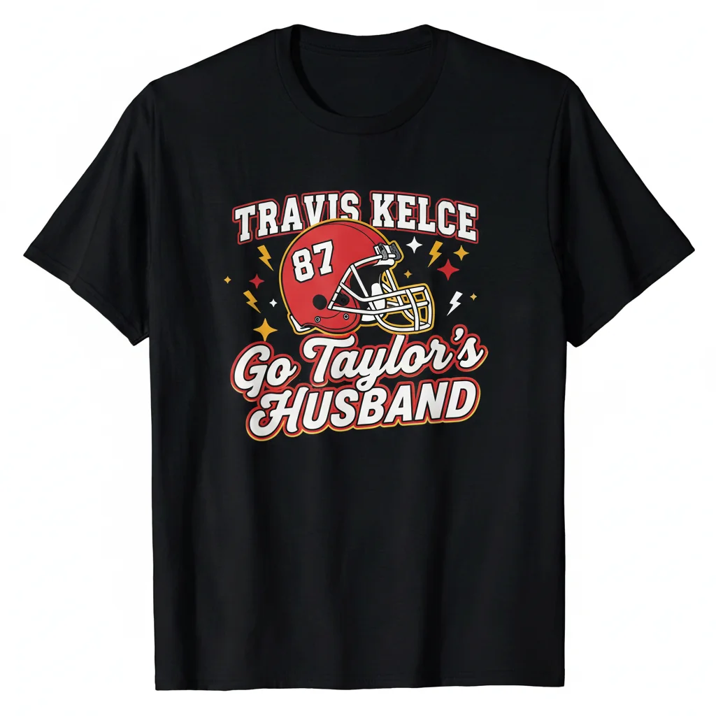 Durable Travis Kelce 87 Chiefs 'Go Taylor's Husband' Fan Tee – Pre-Shrunk & Vibrant