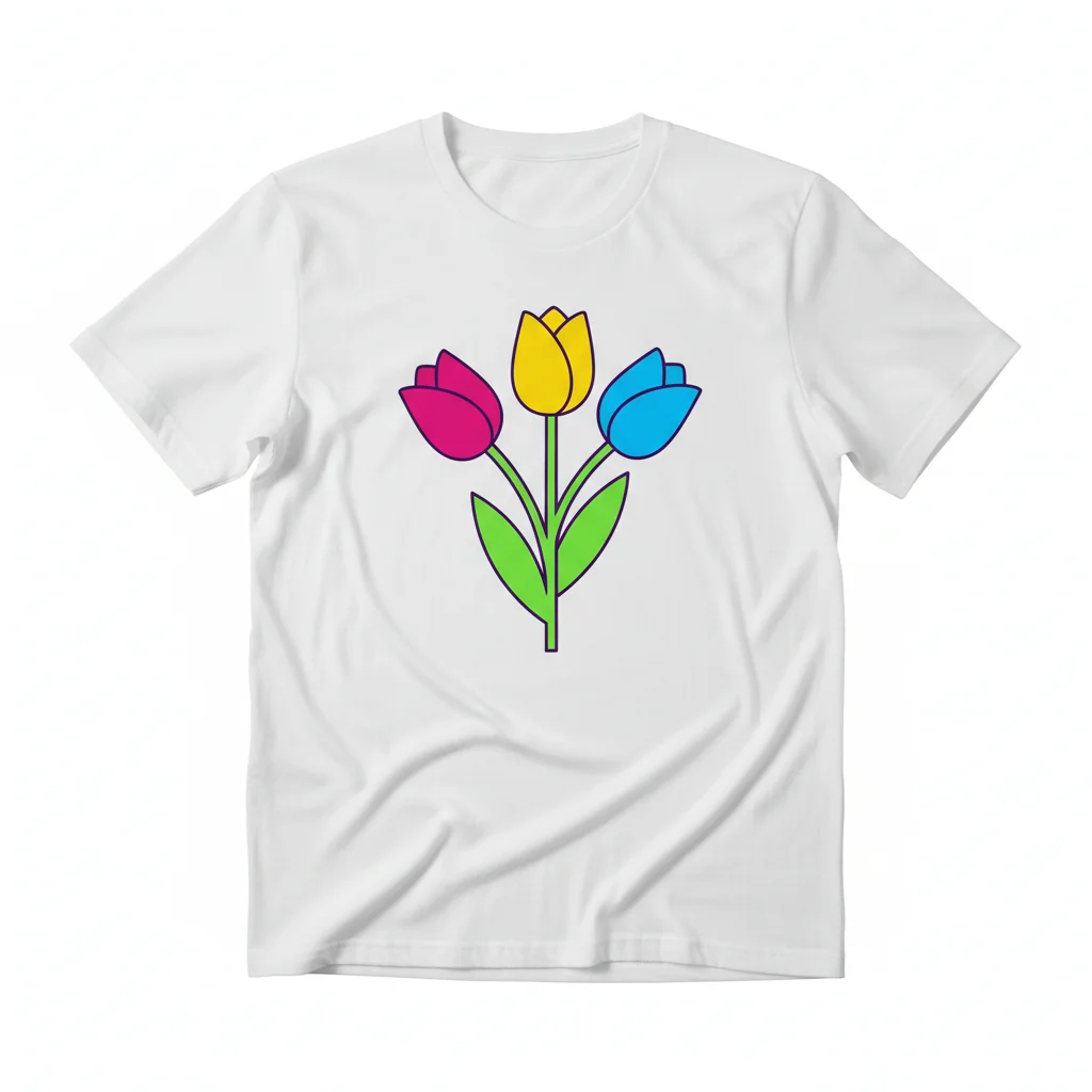 Trendy Tulip Flowers Essential T-Shirt – Premium Cotton Tee for Women & Men