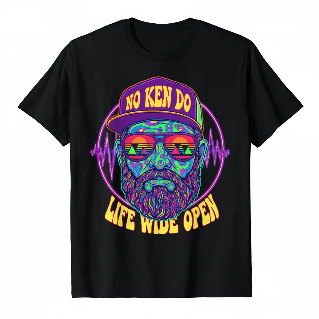 Trippy Ken No Ken Do Life Wide Open Cboystv Unisex T-Shirt