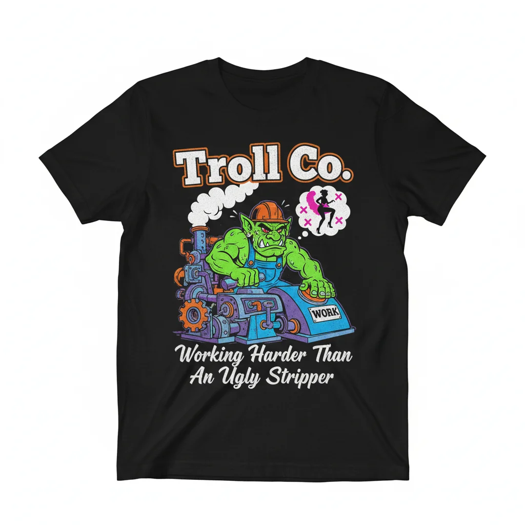Troll Co. Working Harder Than an Ugly Stripper T-Shirt – Premium Graphic Tee