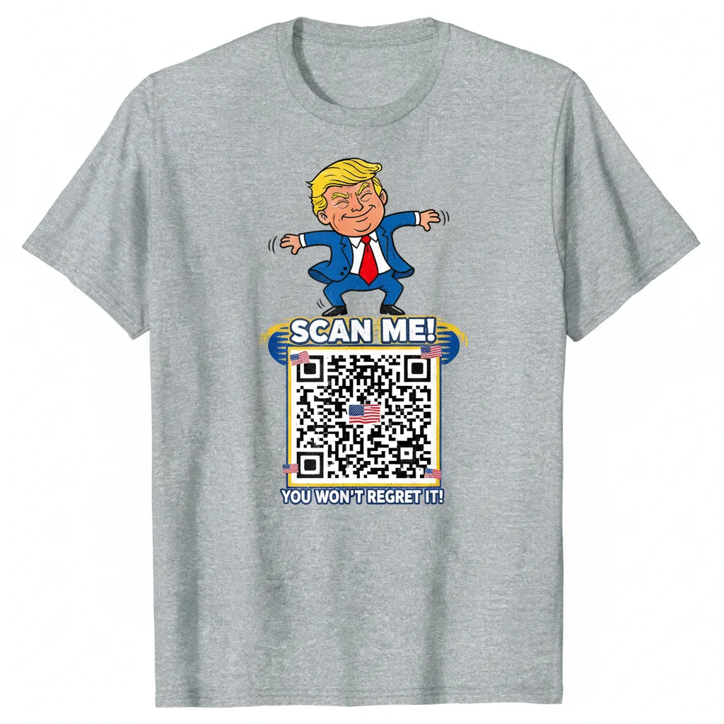 Trump Dance QR Code Scan Me Shirt - Unique Political Statement Tee