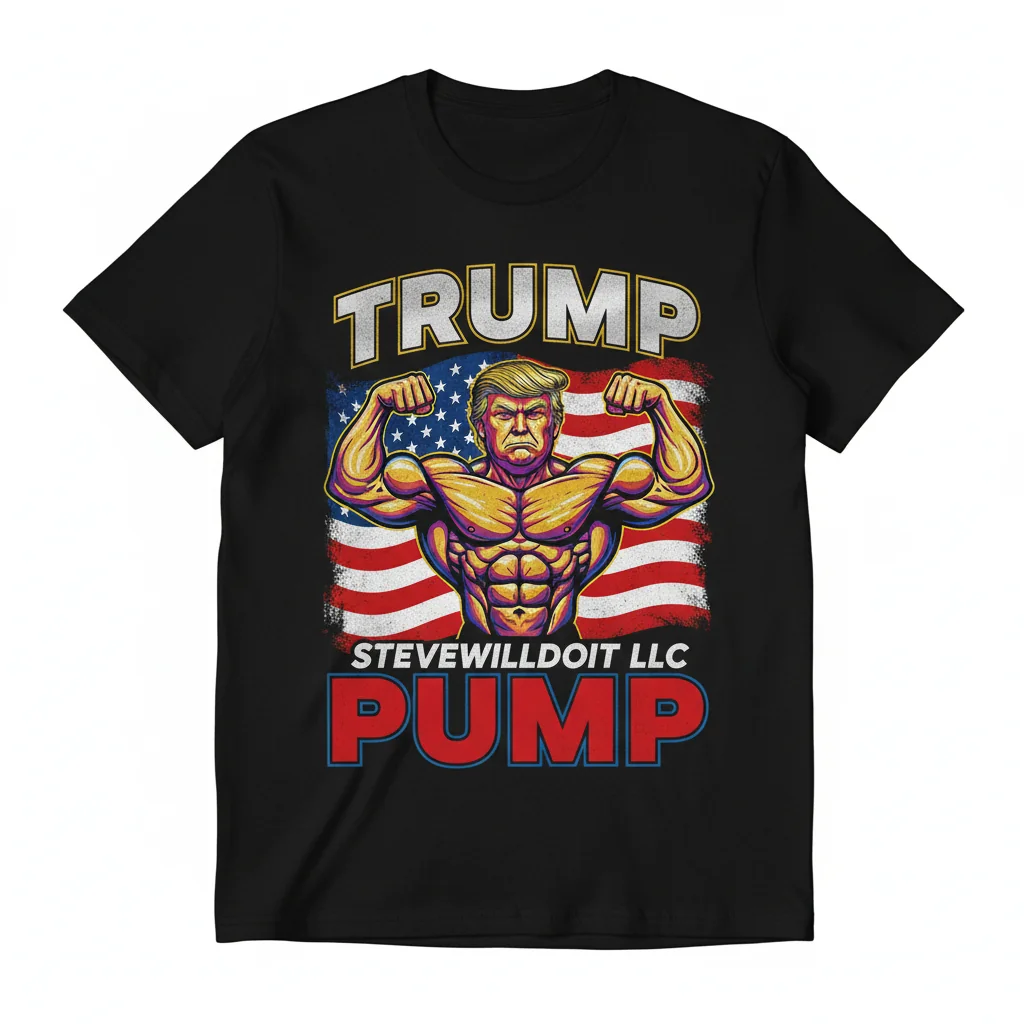 Trump Donald Pump Stevewilldoit American Flag Shirt - Patriotic Fan Tee