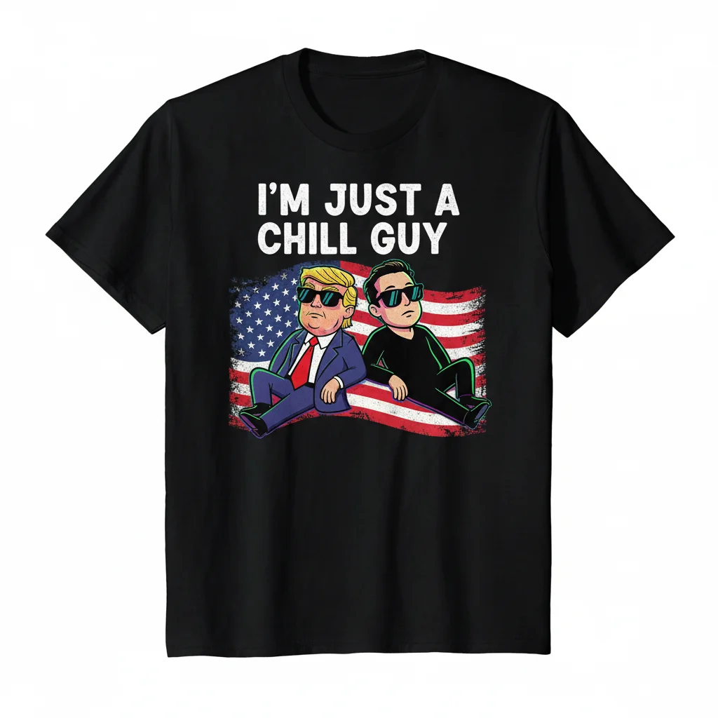 Chill Guy Trump Musk Flag Tee