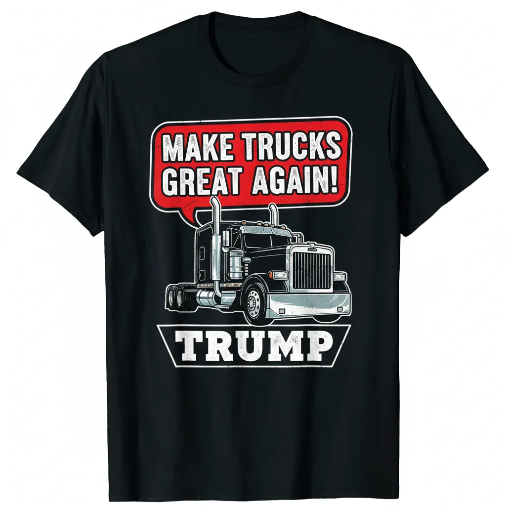 Trump 'MAKE TRUCKS GREAT AGAIN!' Essential T-Shirt - Premium Cotton Tee