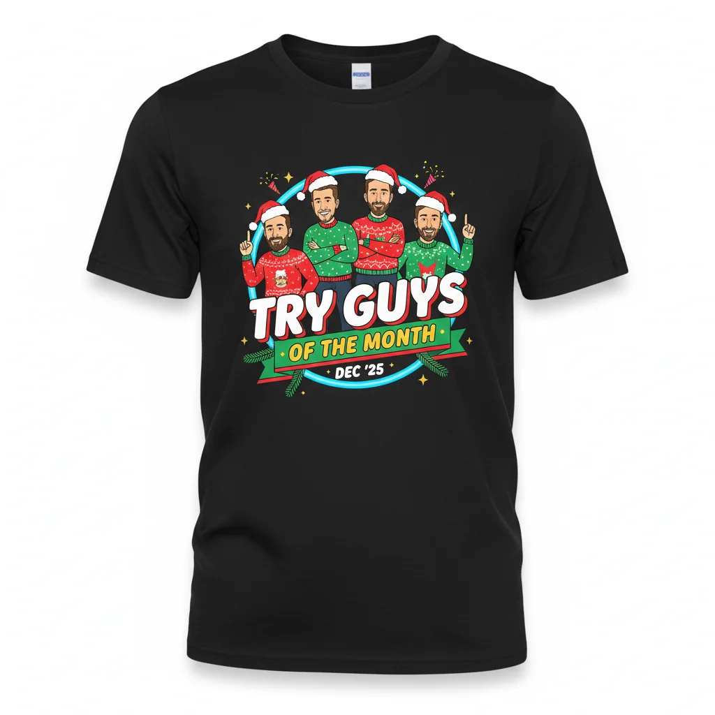 Try Guys Of The Month December 2025 Collector's Edition T-Shirt – Premium Ring-Spun Cotton