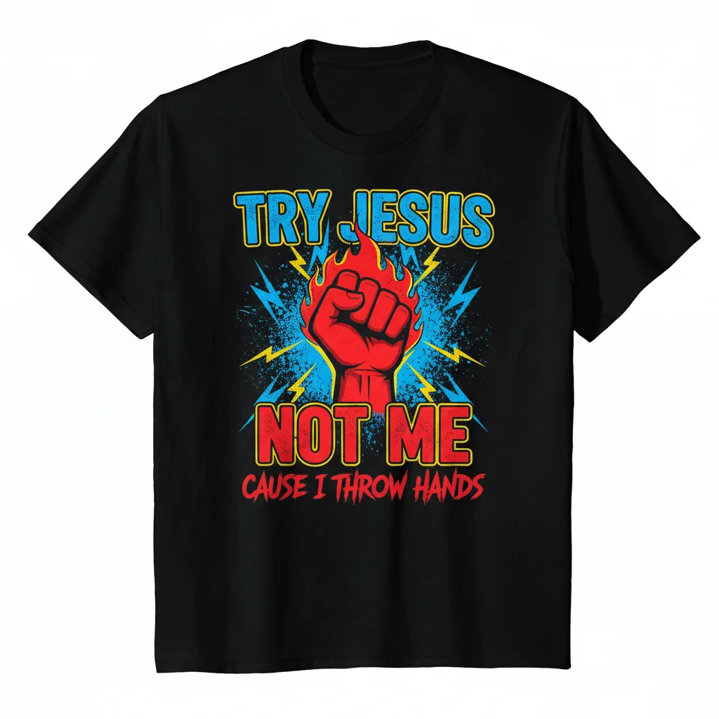 Try Jesus, Not Me, Cause I Throw Hands - Essential T-Shirt
