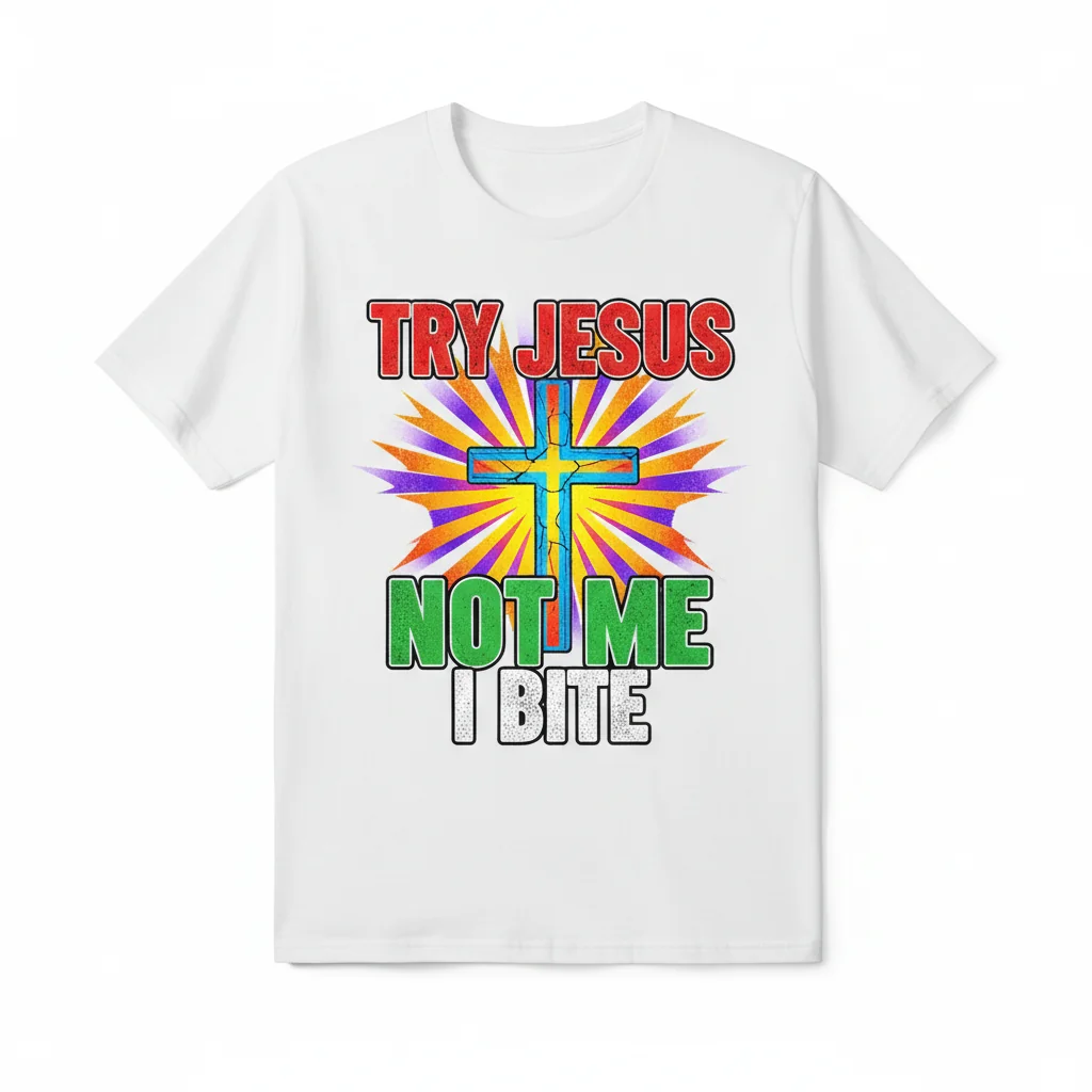 Try Jesus Not Me Essential T-Shirt - Durable, Vibrant & Perfect Fit