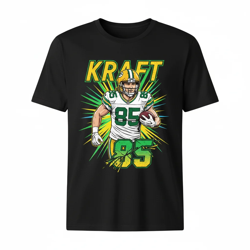 Tucker Kraft Green Bay Packers Football Shirt - Officially Licensed NFL Gear