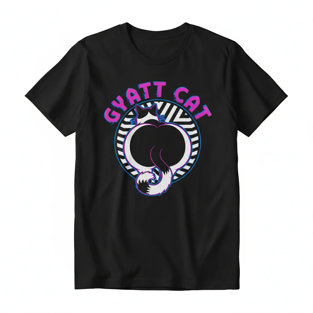 Tuxedo Cat Gyatt Meme Essential T-Shirt - Black & White Funny Tee