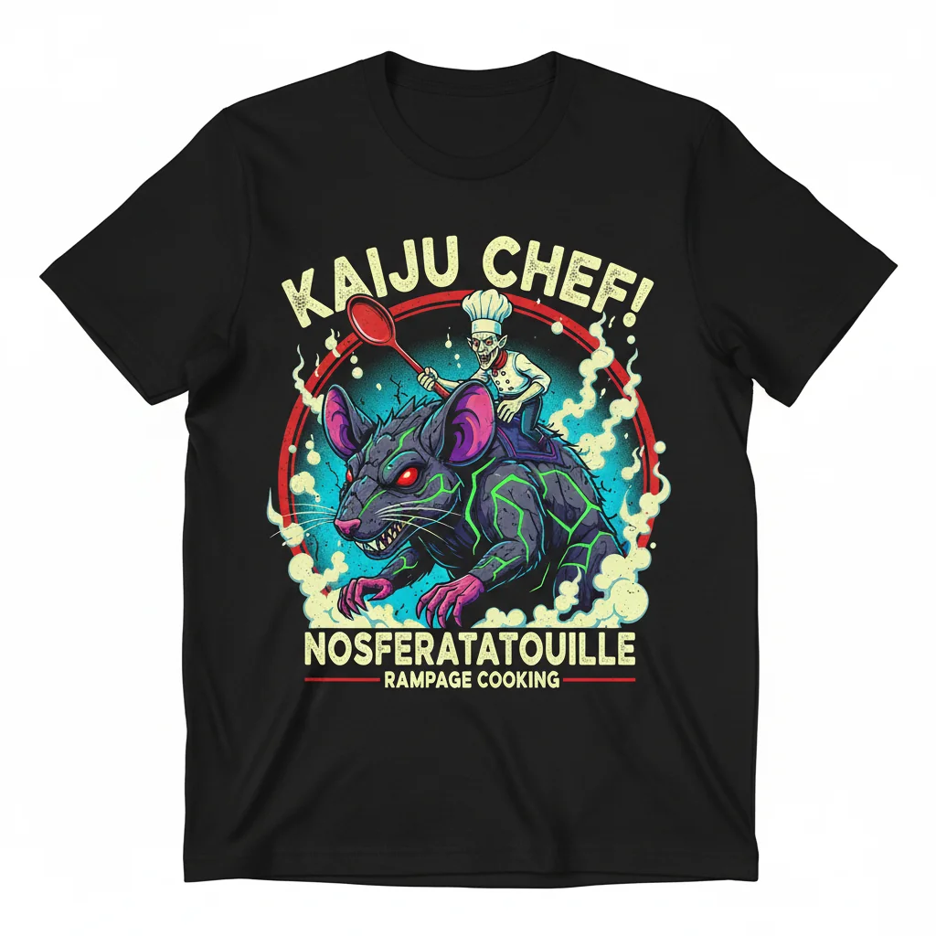 TV Kaiju Nosferatatouille Tee: Durable Comfort, Vibrant Style