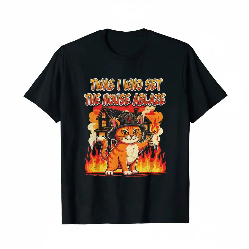 Twas I Who Set the House Ablaze Essential T-Shirt - Unique Graphic Tee