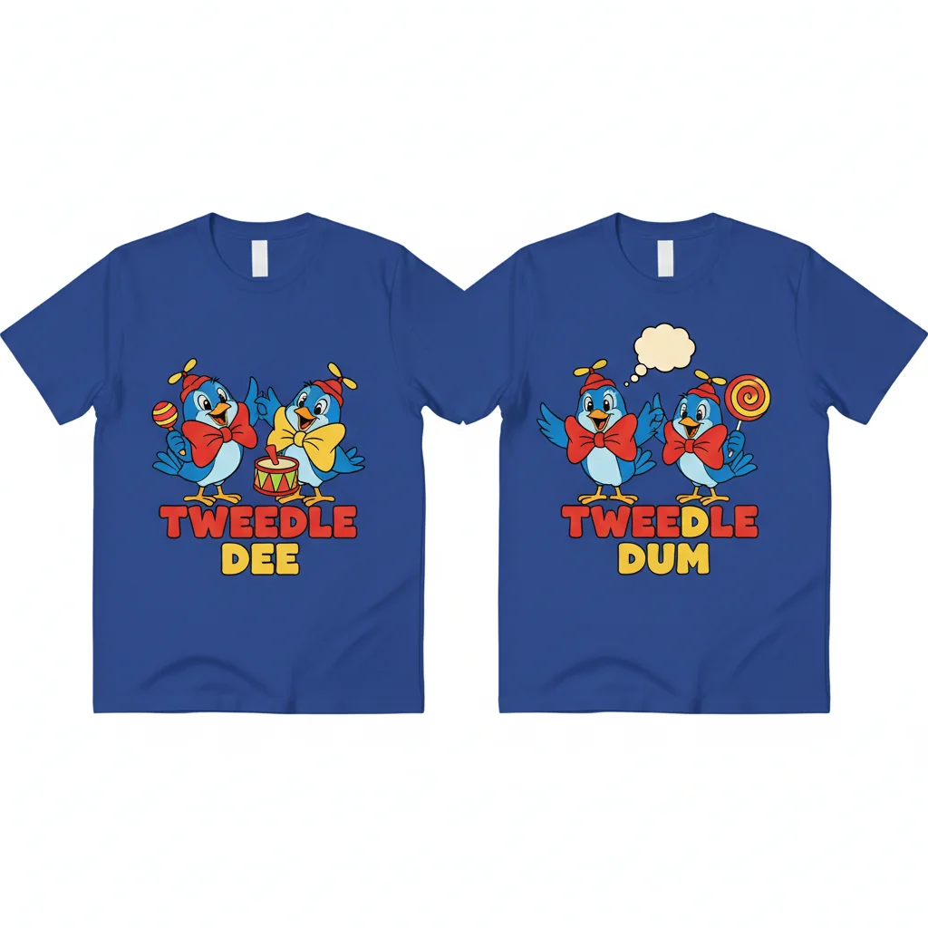 Wonderland's Tweedle Duo Tee | Original Artistic Design