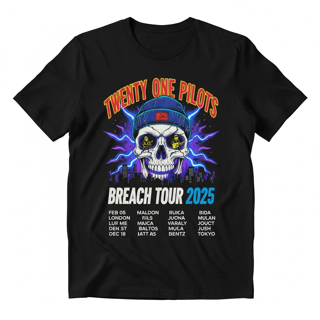 Twenty One Pilots Breach Tour 2025: Wear the Music, Live the Moment Tee