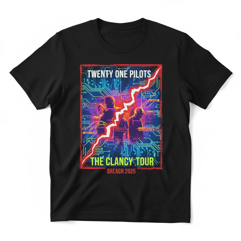 Twenty One Pilots The Clancy Tour Breach 2025 Signature Shirt - Premium Fan Apparel