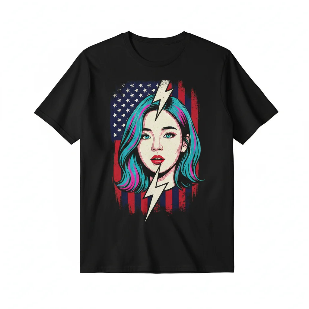 TWICE Sana Kpop American Flag T-Shirt – Premium Cotton Tee