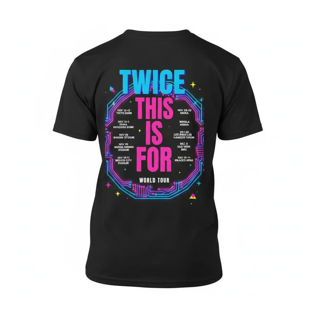 TWICE World Tour 'Ready To Be' Schedule Tee