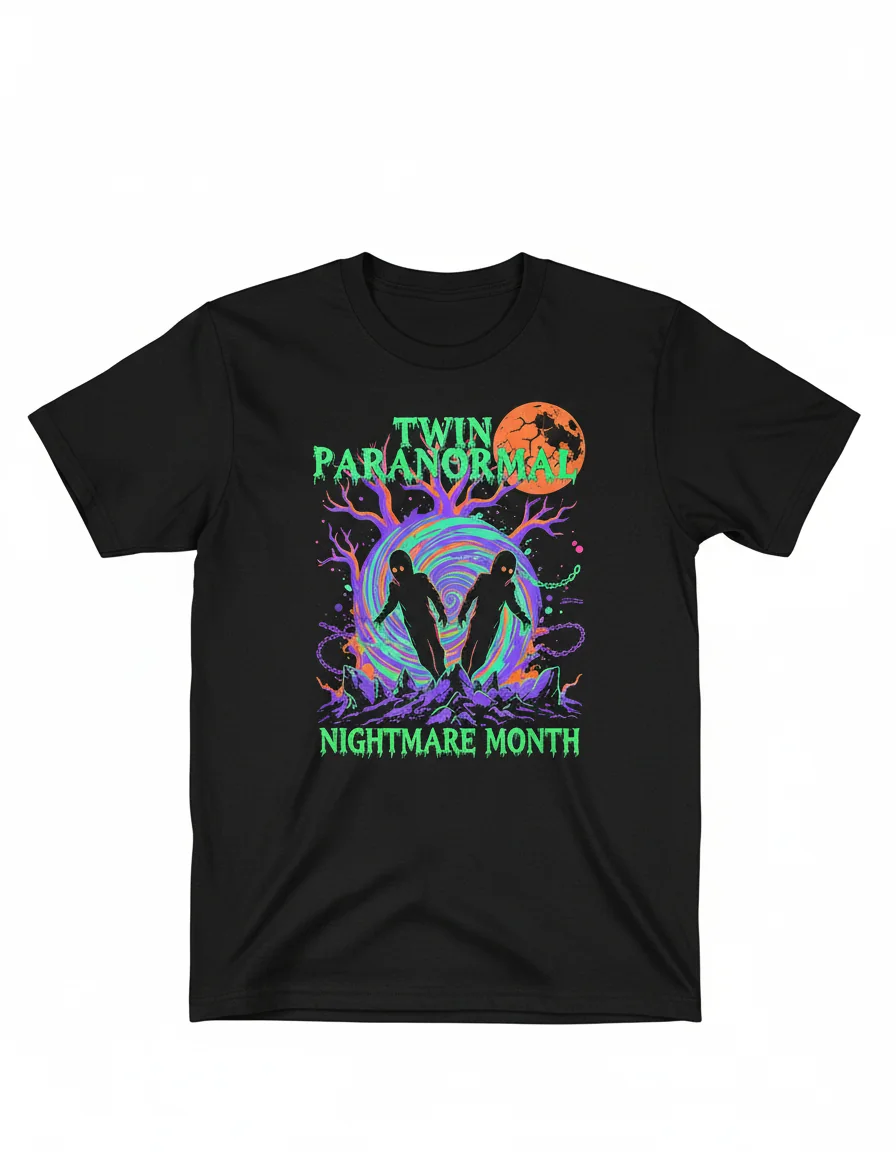 Twin Paranormal Nightmare Month T-Shirt - Official Apparel