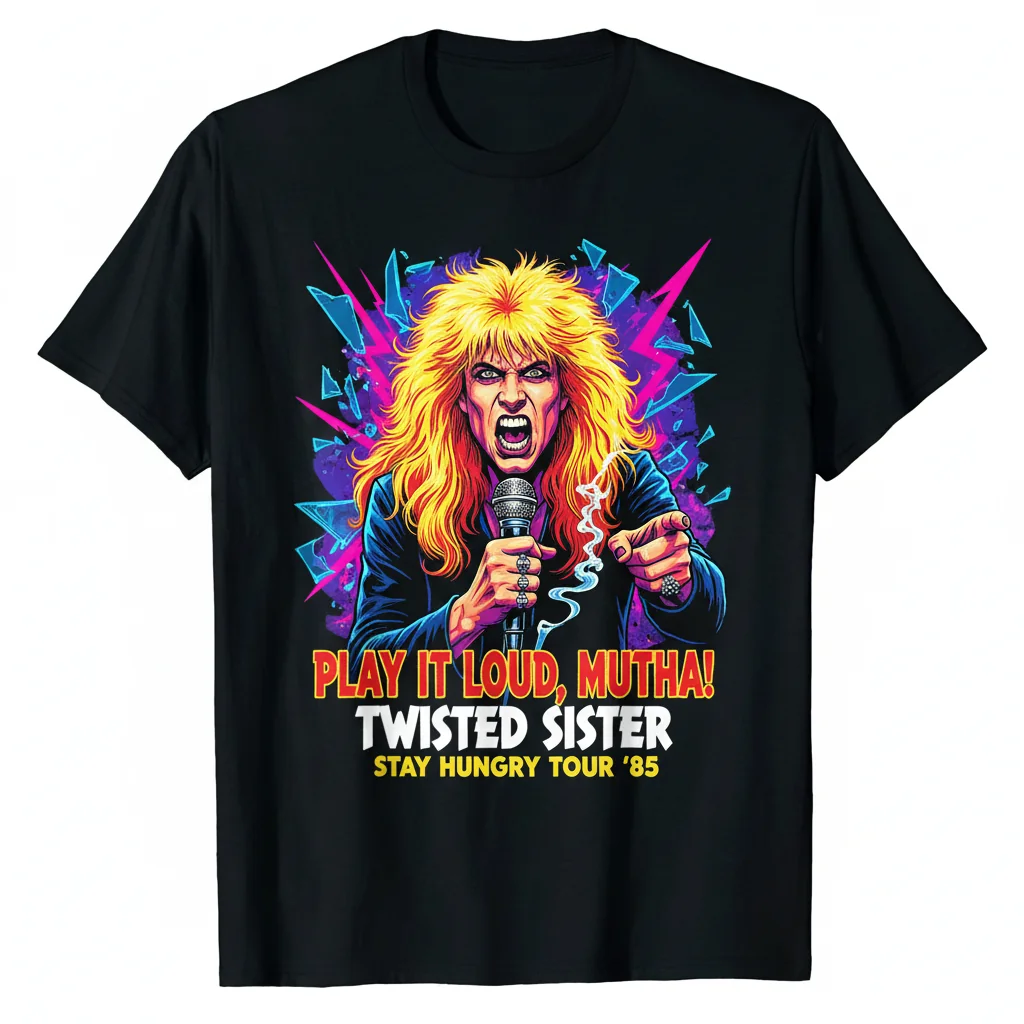 Twisted Sister Stay Hungry '85 Tour "Play It Loud" Graphic Tee