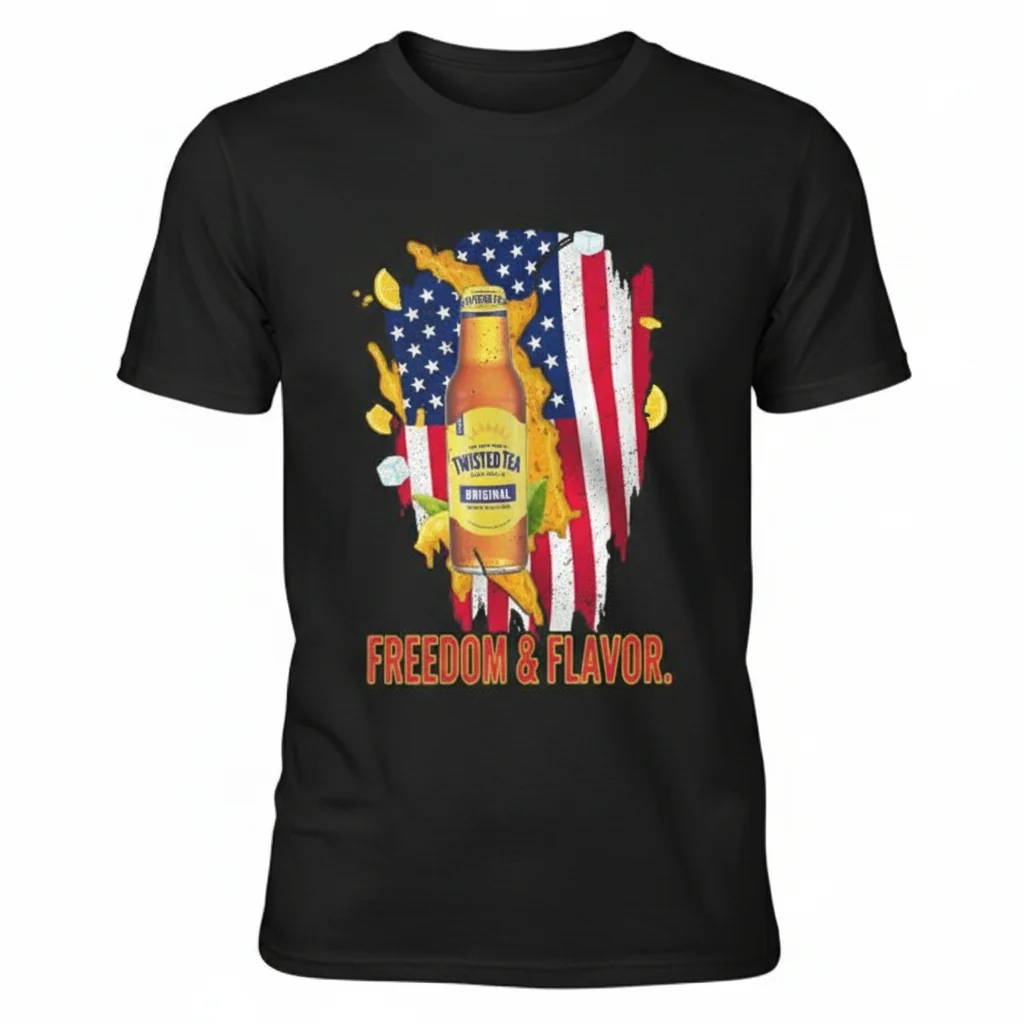 Twisted Tea American Flag Beer 4th of July Essential T-Shirt – Durable, Pre-Shrunk Comfort