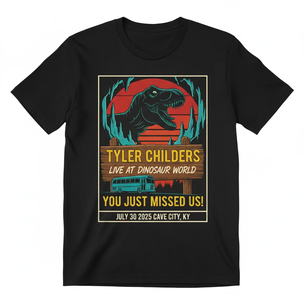 Tyler Childers "You Just Missed Us" Dinosaur World 2025 Commemorative Tee