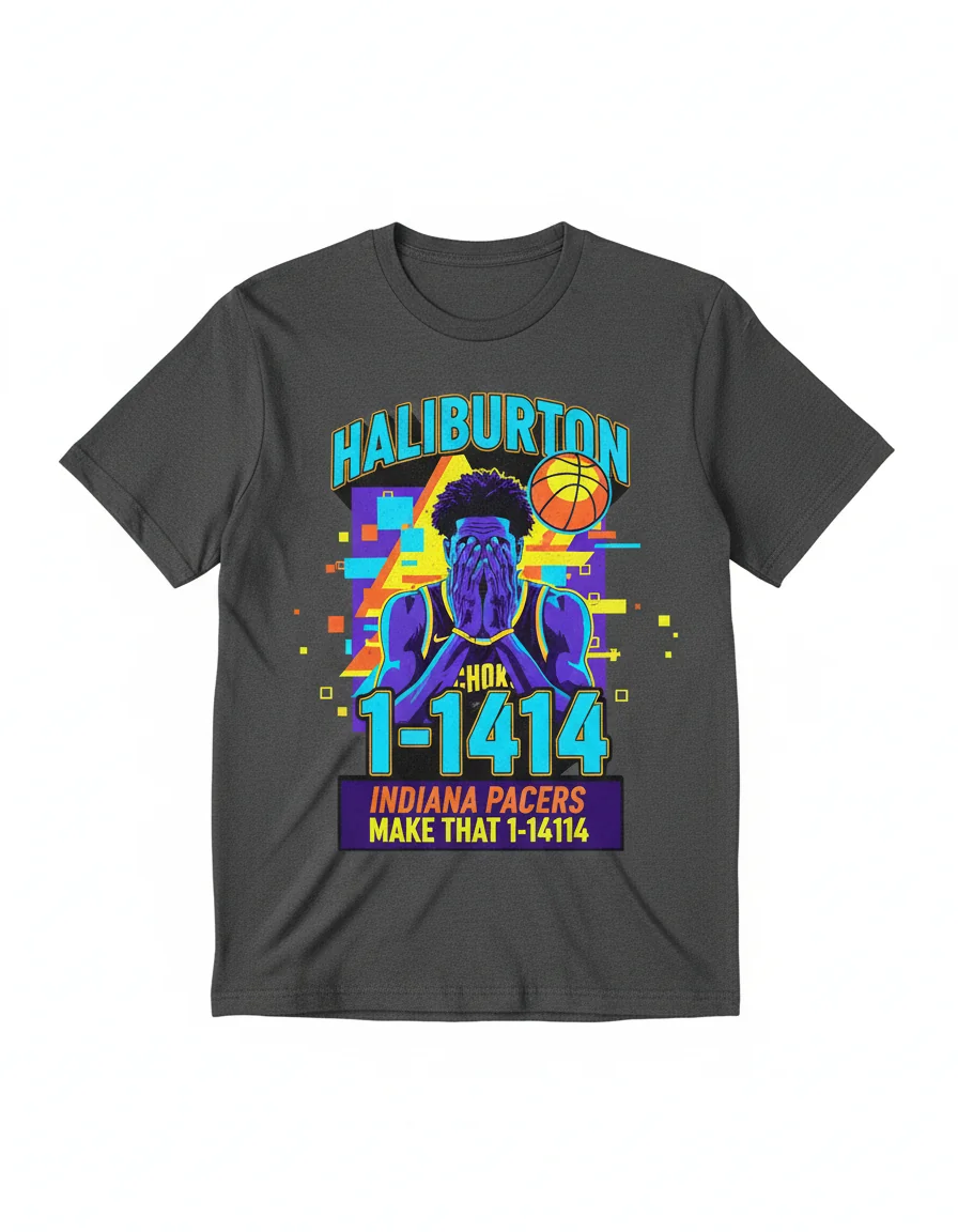 The Haliburton 'Defining Moment' Tee | Indiana Pacers Artistic Tribute Shirt