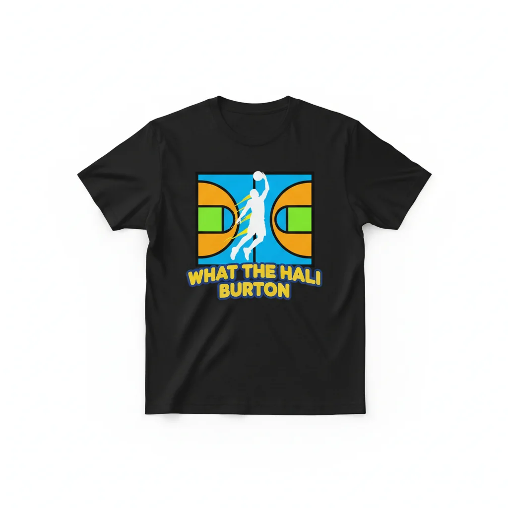 Tyrese Haliburton 'What the Hali Burton' T-Shirt | Funny NBA Fan Merch | Basketball Graphic Tee