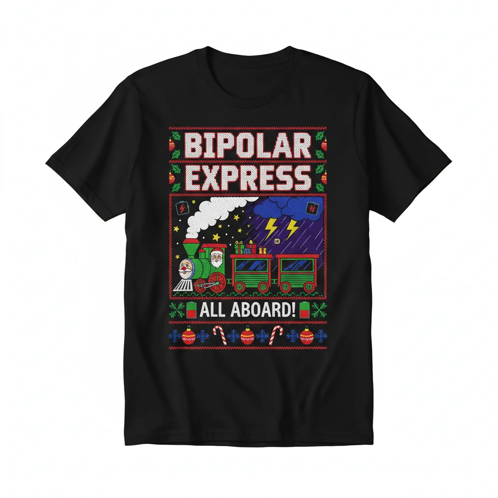 Bipolar Express: A Festive & Empowering Essential Tee