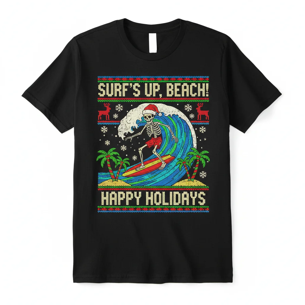 Surfer's Paradise Ugly Christmas Sweater Essential T-Shirt
