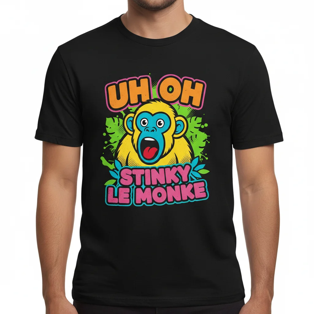 Uh Oh Stinky Le Monke: The Essential Tee