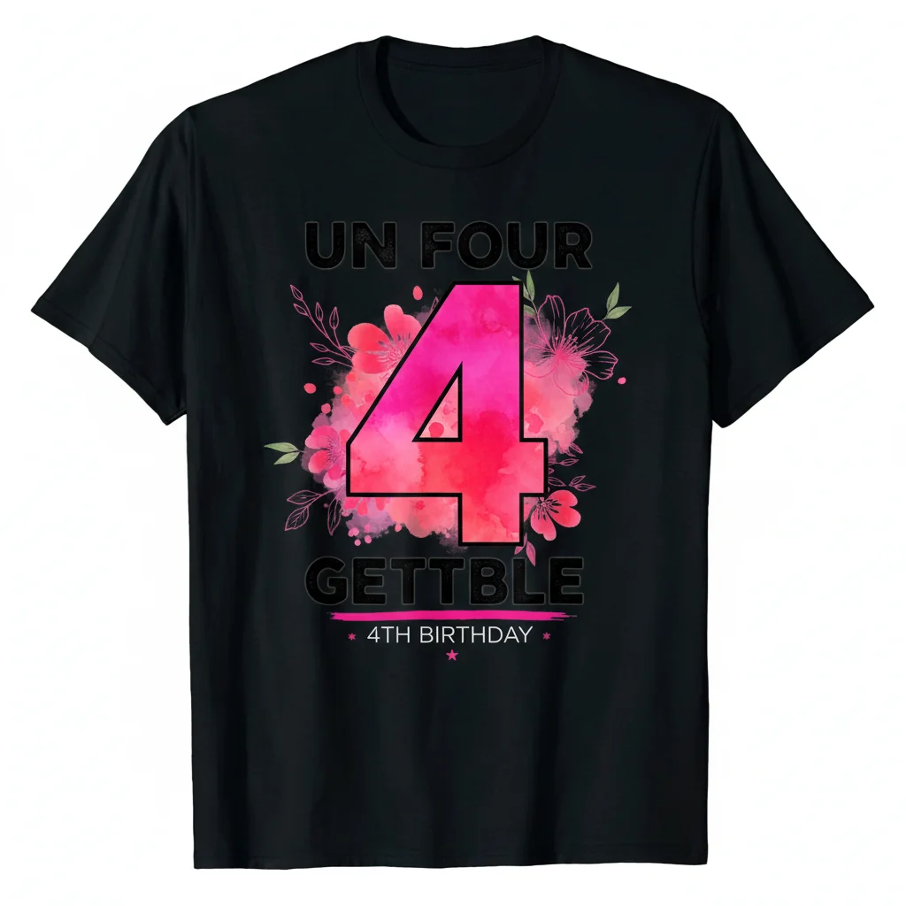 Unforgettable Fourth Birthday Blooms Essential T-Shirt