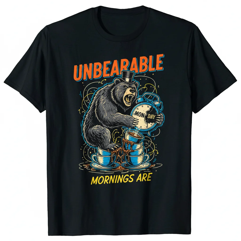 UnBEARable Funny Bear Pun T-Shirt - Premium Cotton Tee