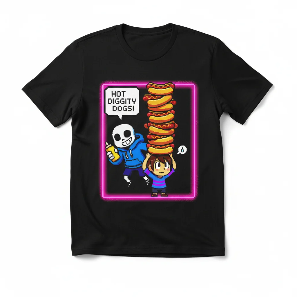 Undertale Frisk's Hot Dog Adventure Premium Tee