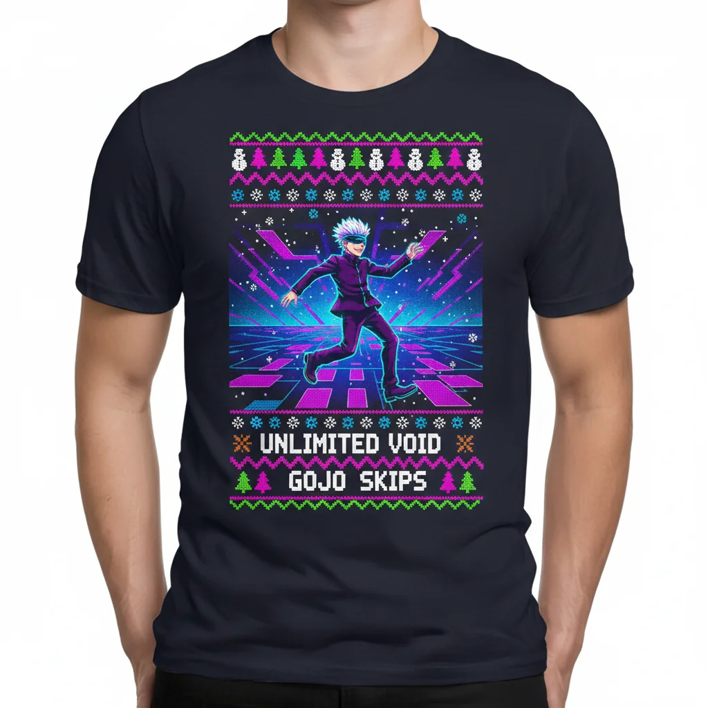 Unlimited Void Gojo Skipping In Field Ugly Christmas Sweater Essential T-Shirt – Durable, Vibrant & Perfect Fit
