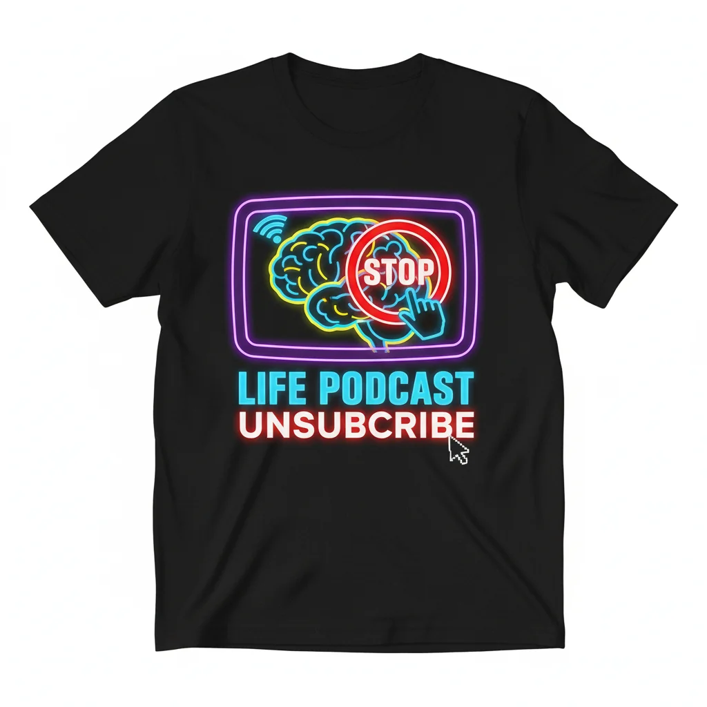 Unsubscribe Podcast Life Premium Tee – Durable & Fade-Resistant