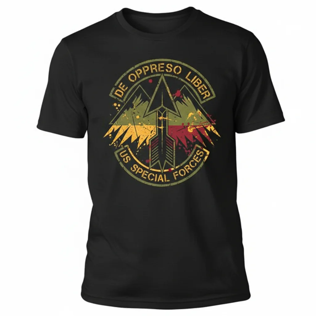 SF 'De Oppresso Liber' Distressed Tee - OD Green
