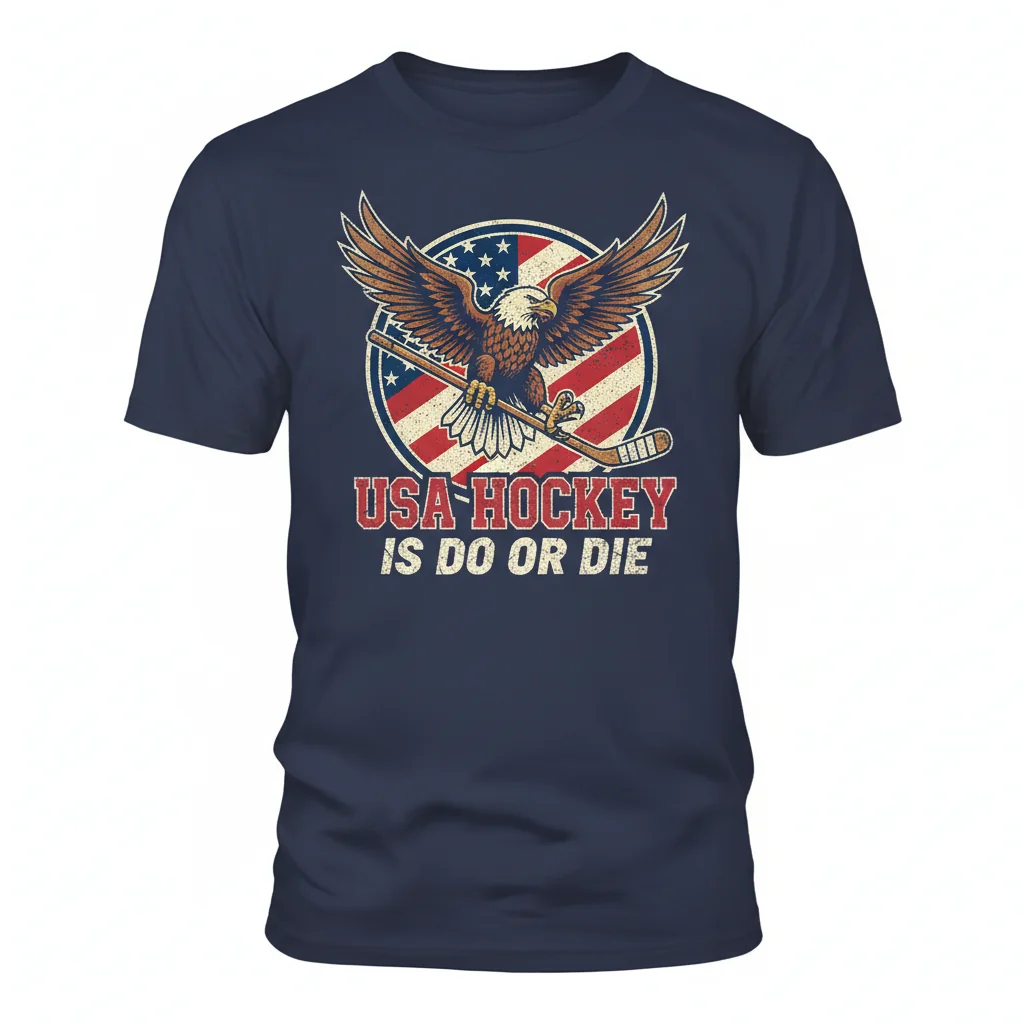 USA Hockey "Do or Die" Ultimate Fan Essential T-Shirt – Fade-Resistant & Pre-Shrunk