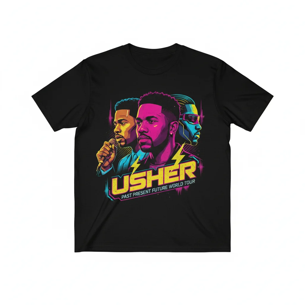 Usher World Tour Tee: Past, Present, Future Vibes