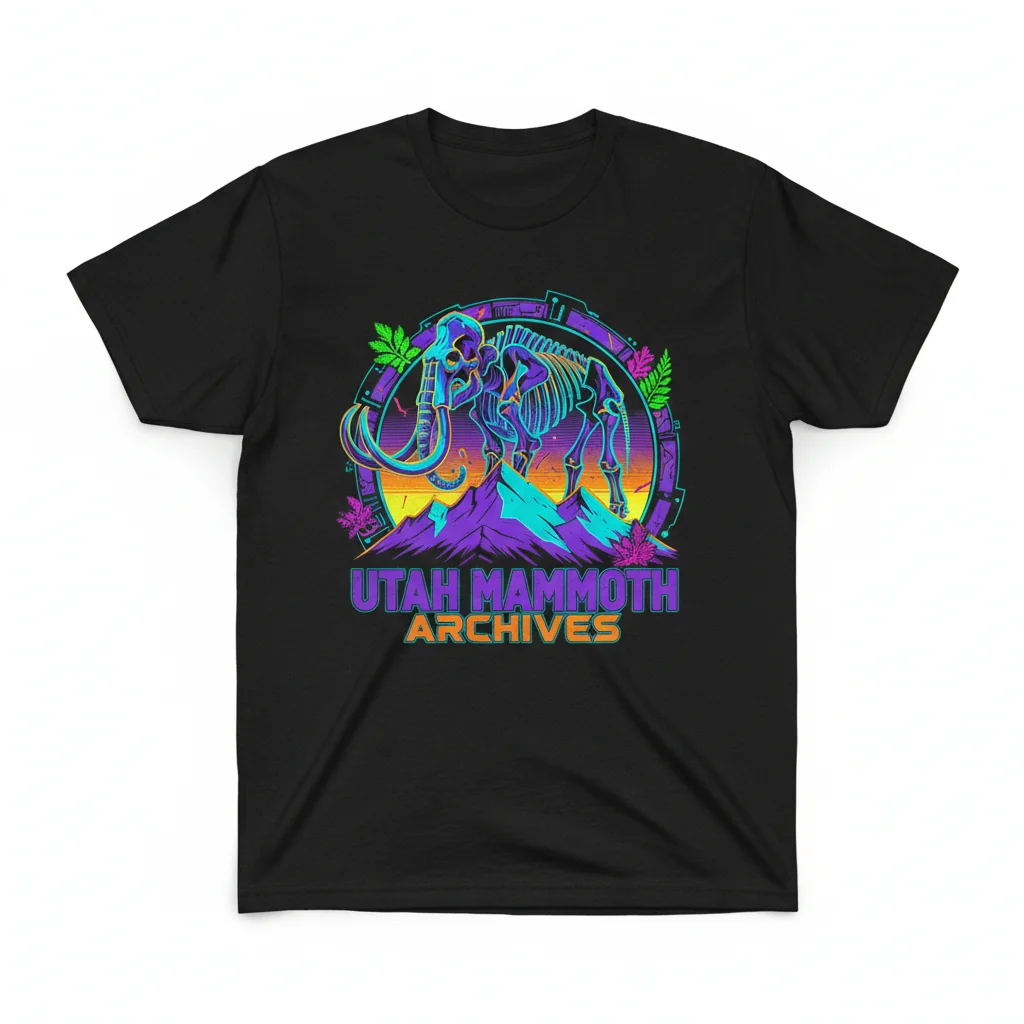 Utah Mammoth Archives T-Shirt | Retro Paleo Graphic Tee
