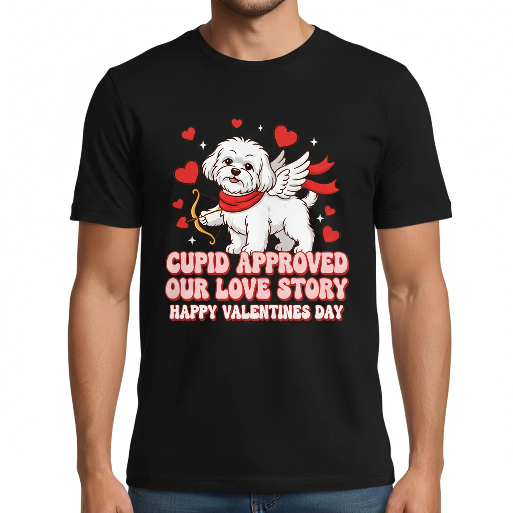 Cupid Havanese Tee - Love Story Approved.