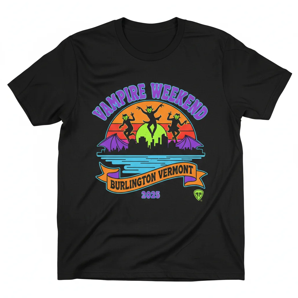 Vampire Weekend Burlington Vermont 2025 Tour T-Shirt