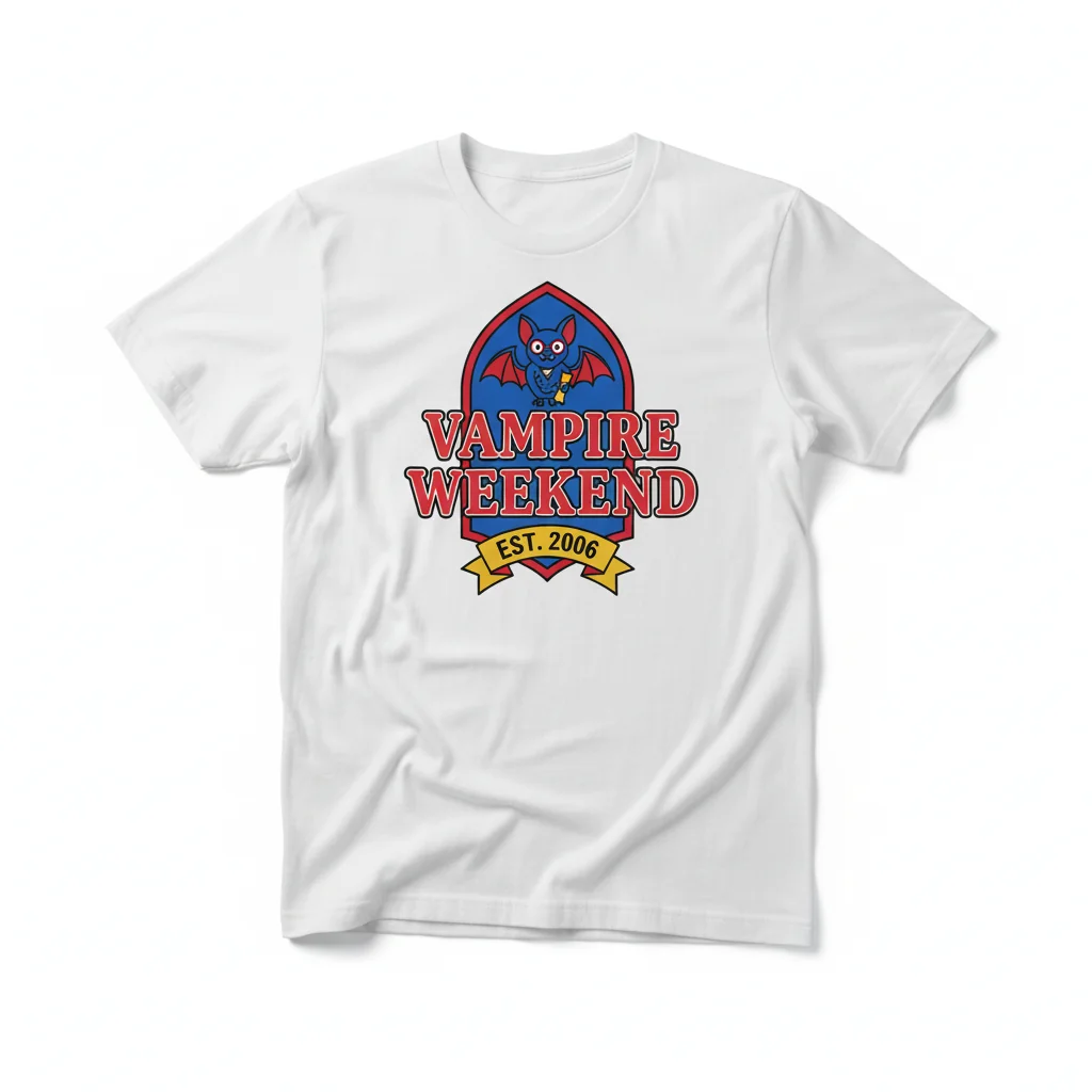 Vampire Weekend Collegiate Shirt – Official Band Merch Tee