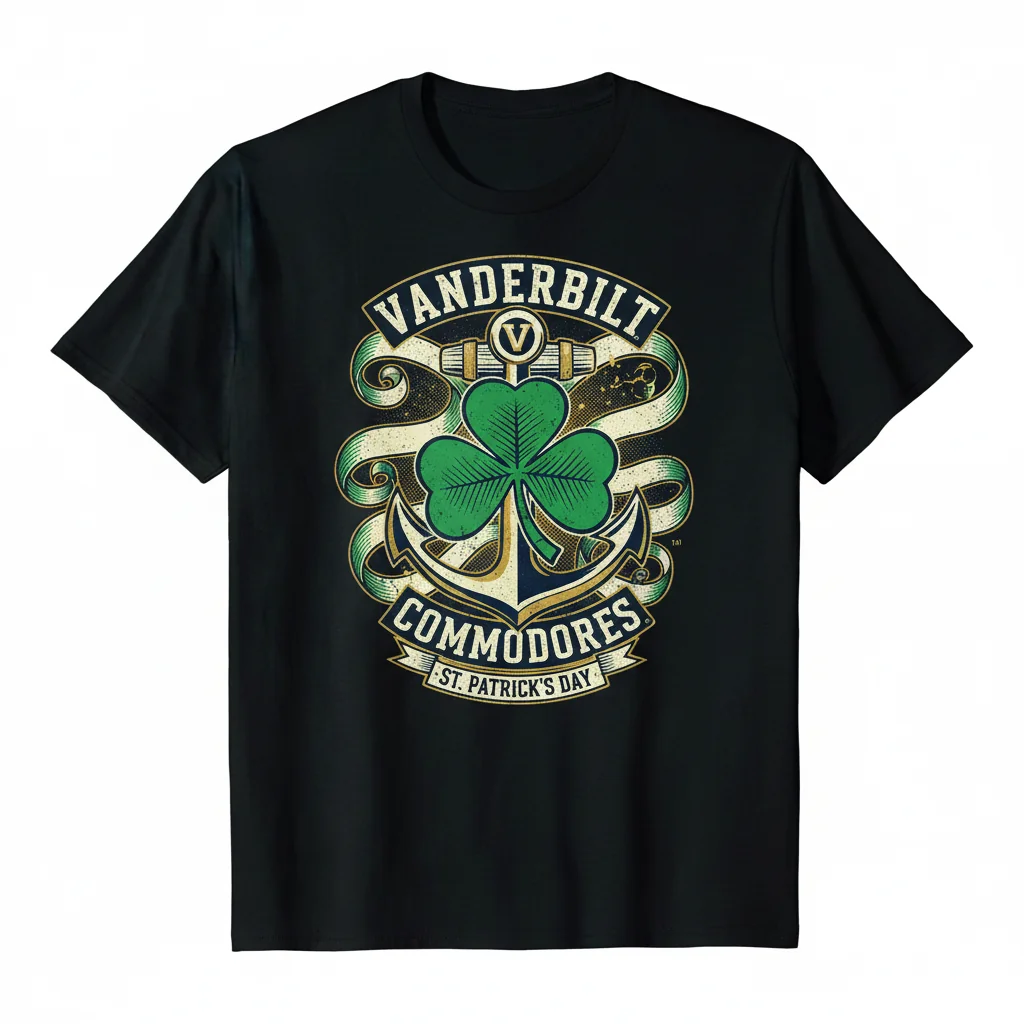 Vanderbilt Commodores: Emerald Crest & St. Patrick's Day Spirit Tee
