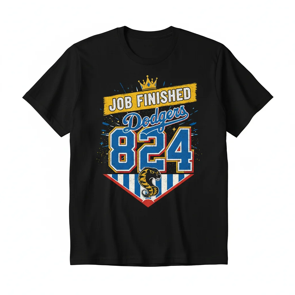 Vanessa Bryant 'Job Finished' Dodgers Tribute Tee