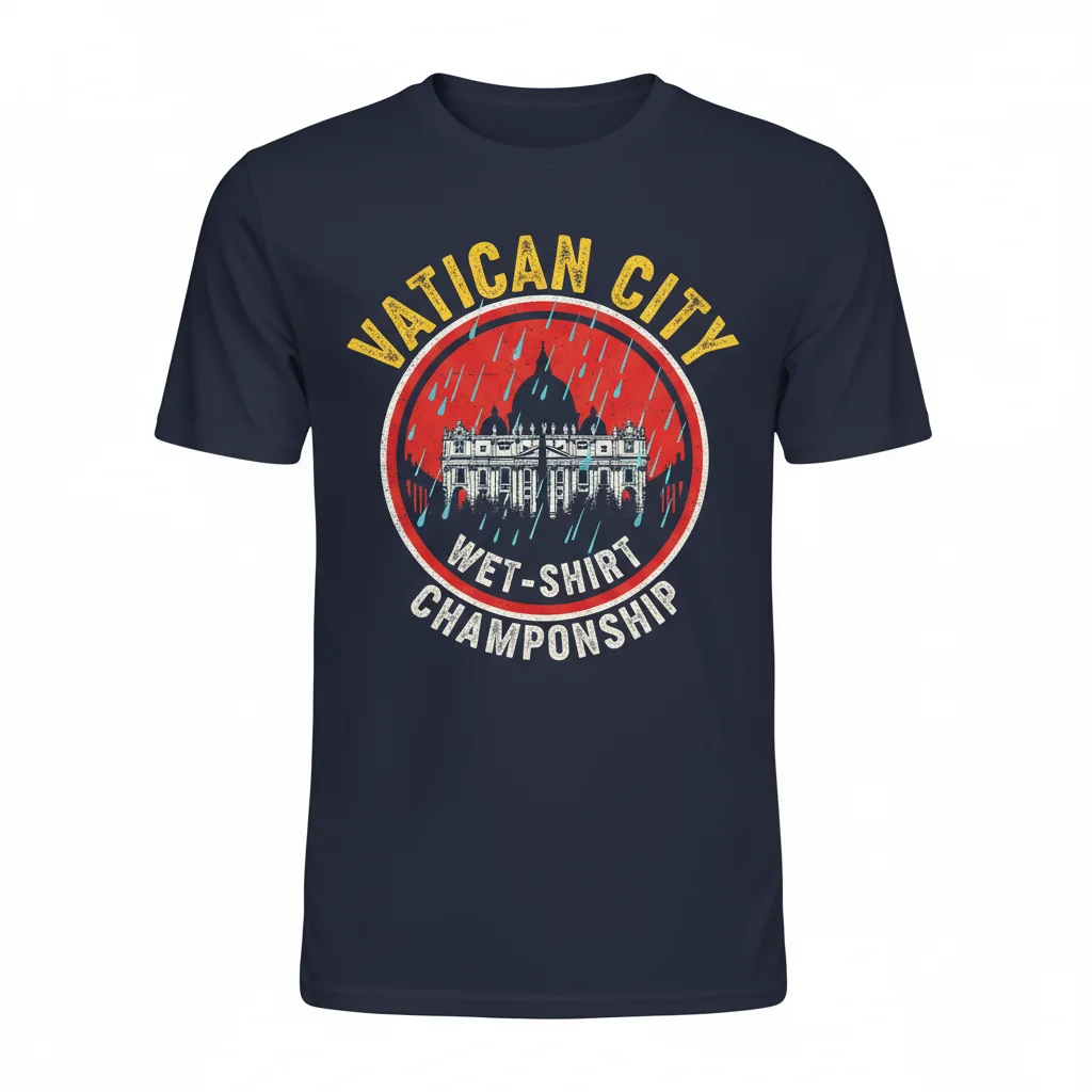 Vatican City Wet Look Essential Graphic Tee - Unisex Softstyle T-Shirt