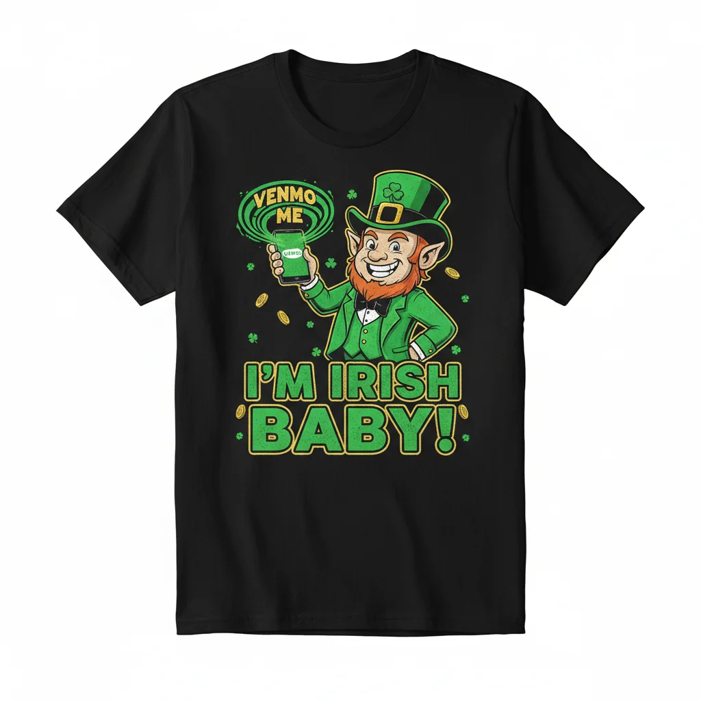 Funny St. Patrick's Day T-Shirt: "Venmo Me I'm Irish Baby" Essential Tee