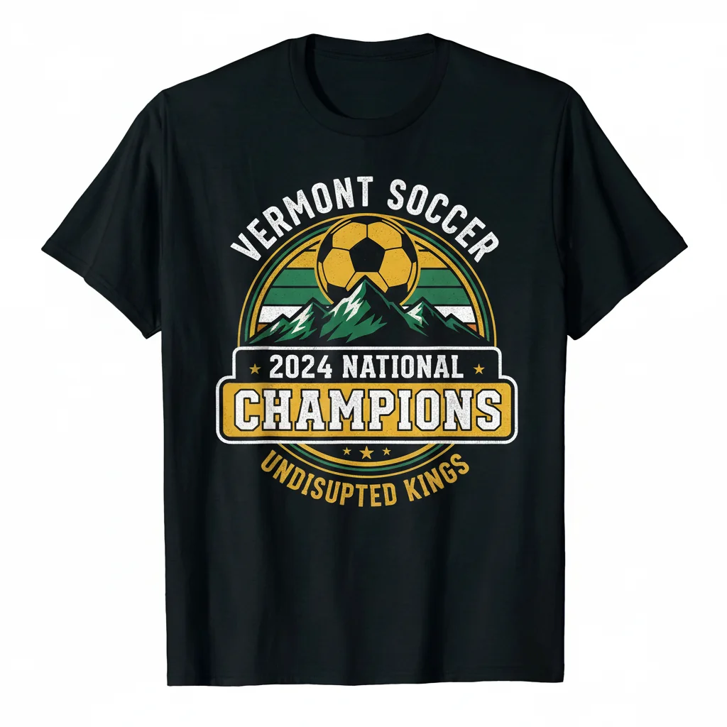 Vermont Men's Soccer 2024 National Champions Official Logo Tee – Lasting Victory, Perfect Fit