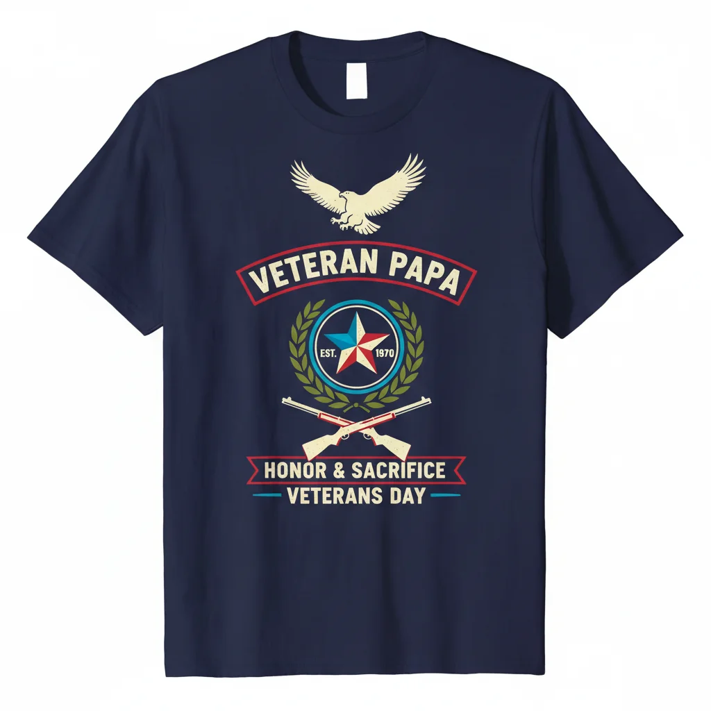 Veteran Papa Military Essential T-Shirt - Veterans Day Gift for Dad & Grandfathers