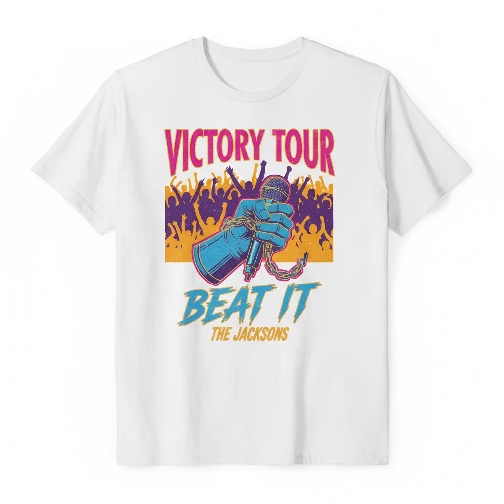 Victory Tour 'Beat It' The Jacksons White Essential T-Shirt - Premium Comfort & Durability