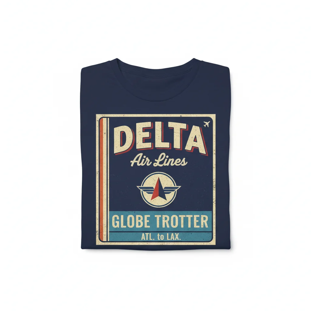 Vintage Delta Airlines Luggage Tag - Essential T-Shirt: A Journey Through Time