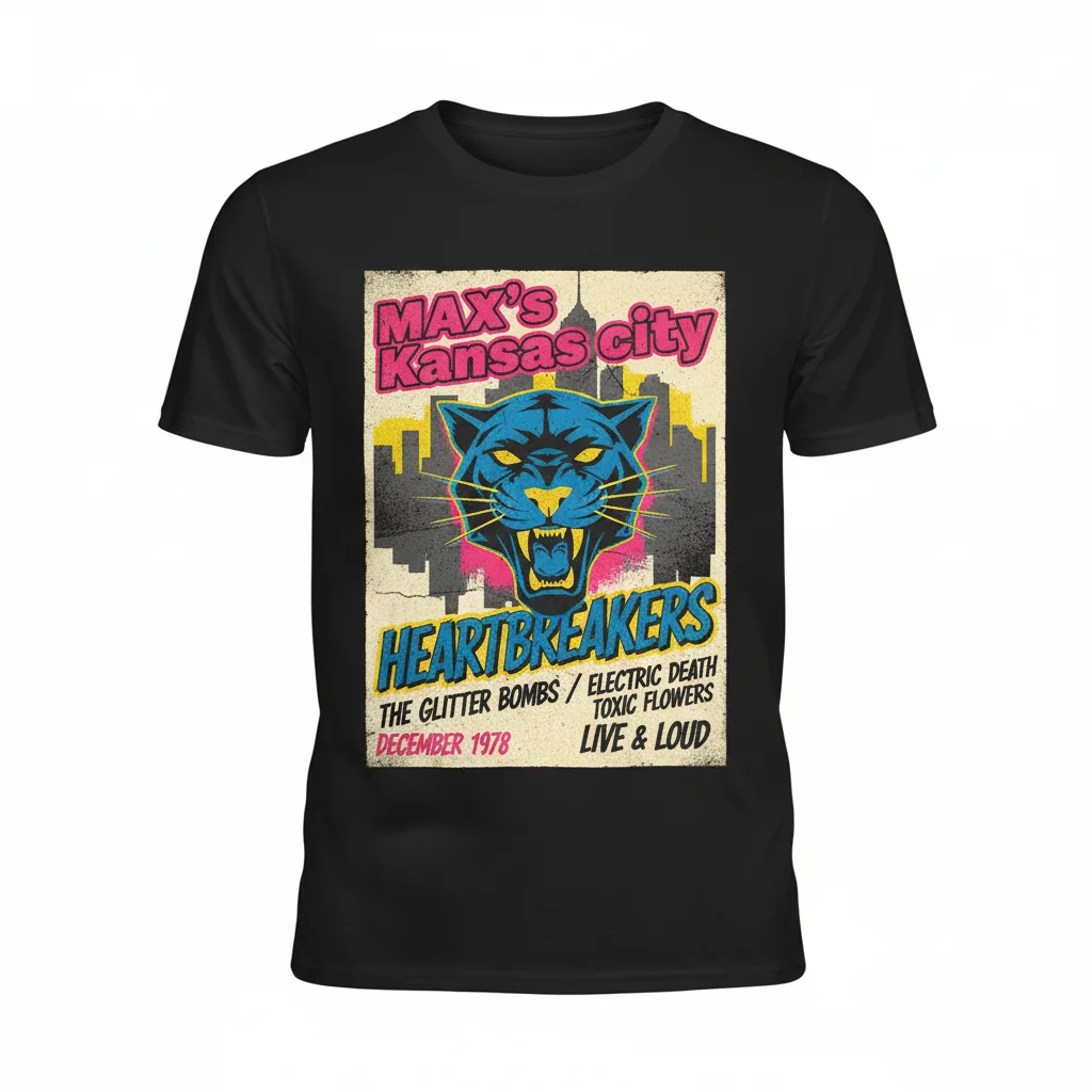 Vintage Max's Kansas City Gig Poster – Relive the Legend Tee